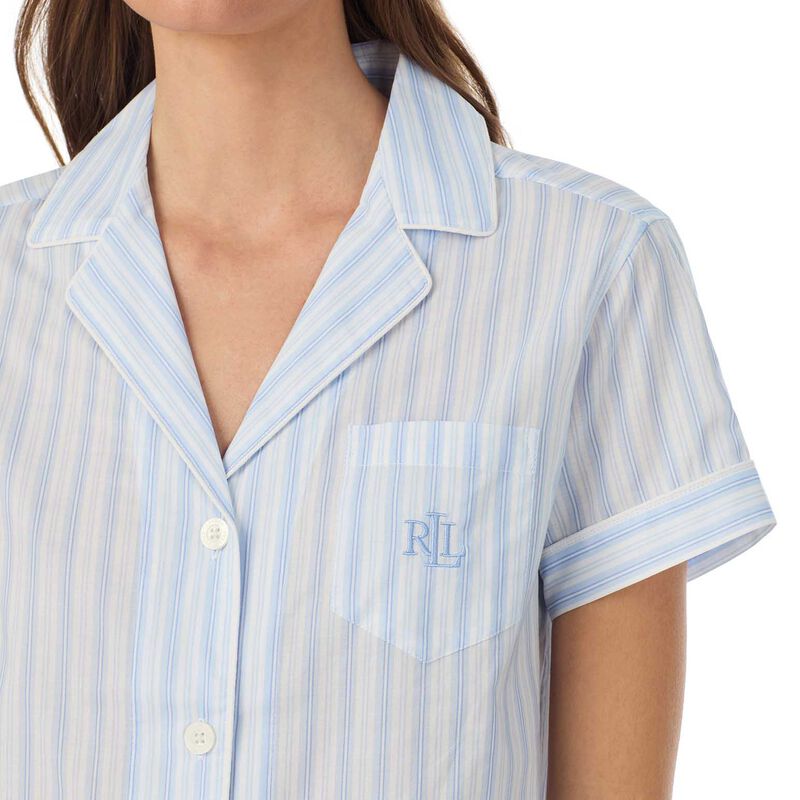 Lauren Ralph Lauren Cotton Lawn S/S Notch Collar Pajama Set image number 2